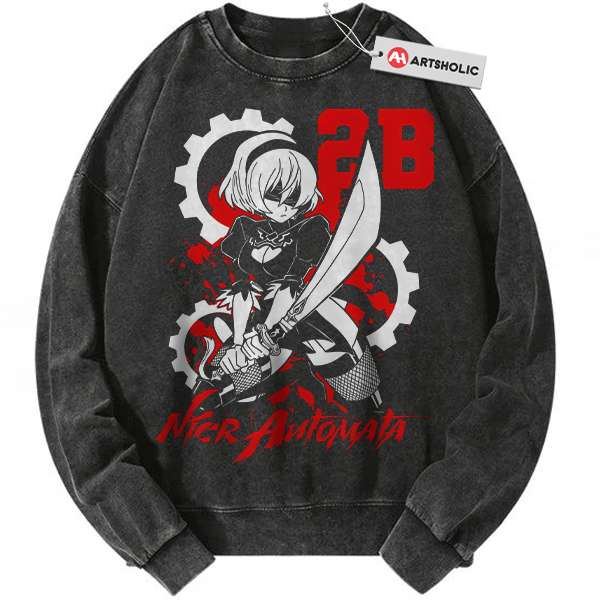2B Sweatshirt, NieR:Automata Sweatshirt, Game Sweatshirt, Vintage Sweatshirt