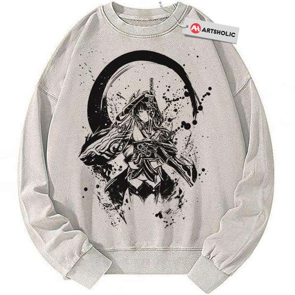 Raiden Shogun Sweatshirt, Genshin Impact Sweatshirt, Game Sweatshirt, Vintage Sweatshirt
