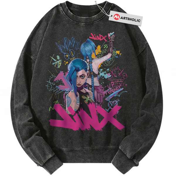 Jinx Sweatshirt, League of Legends Sweatshirt, LoL Sweatshirt, Game Sweatshirt, Vintage Sweatshirt