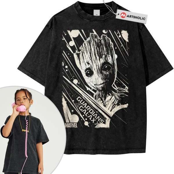 Groot Shirt For Kids, Marvel Comics Shirt For Kids, Vintage Tee For Kids