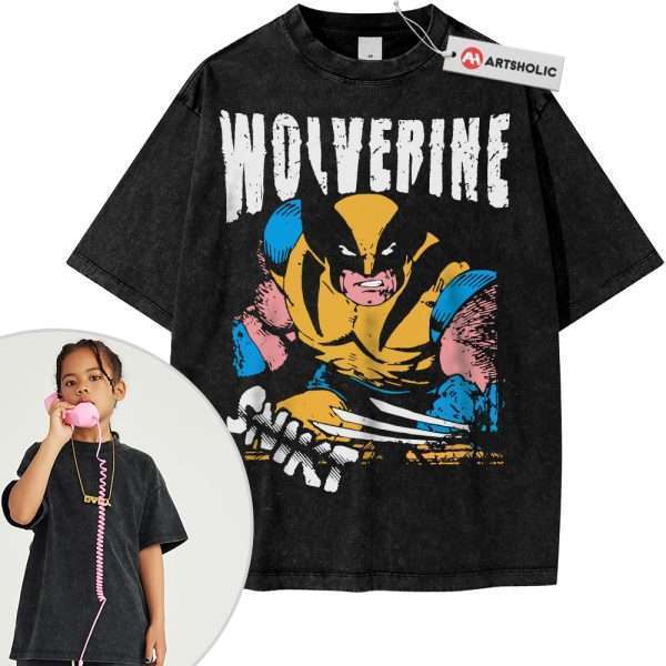 Wolverine Shirt For Kids, X-Men Shirt For Kids, Marvel Comics Shirt For Kids, Vintage T-Shirt For Kids