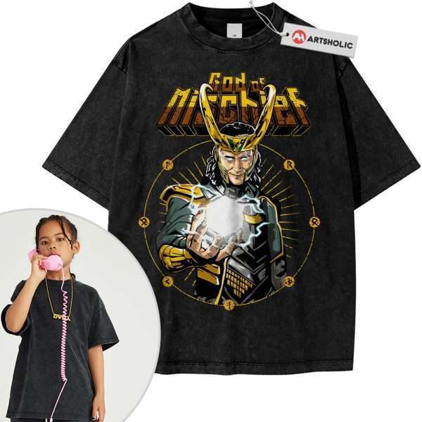 Loki Shirt For Kids, Marvel Comics Shirt For Kids, Vintage T-Shirt For Kids