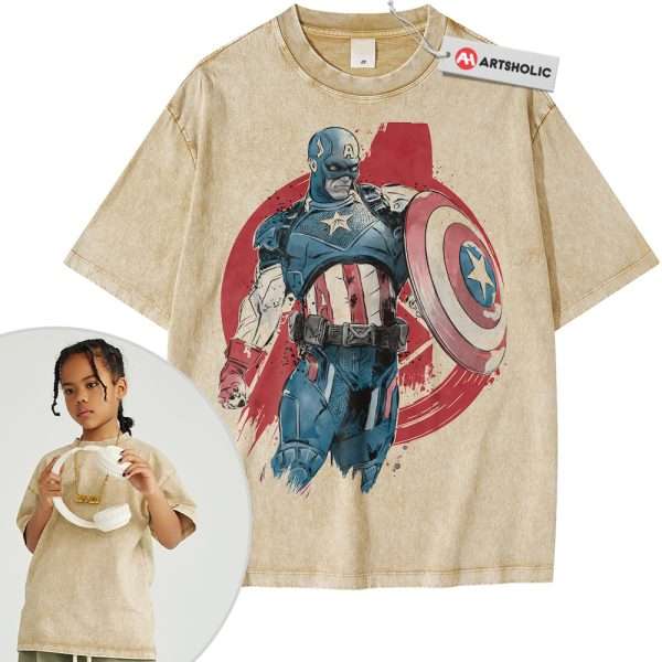 Captain America Shirt For Kids, Marvel Comics Shirt For Kids, Vintage T-Shirt For Kids