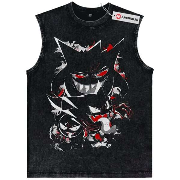 Gengar Gatsly Haunter Tank Top, Pokemon Tank Top, Anime Tank Top, Vintage Tank Top
