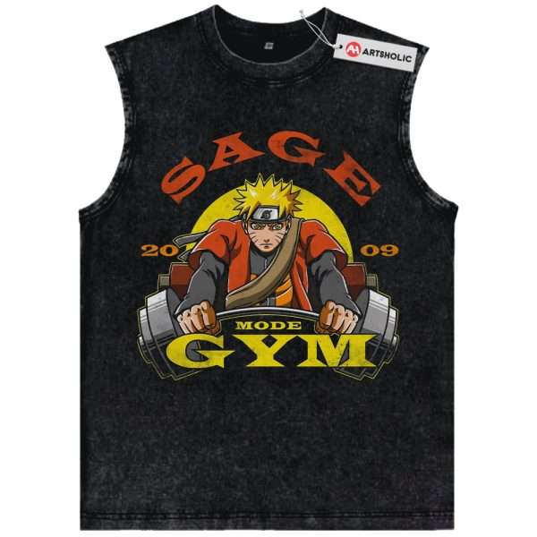Gym Naruto Tank Top, Anime Tank Top, Vintage Tank Top