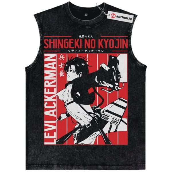Levi Ackerman Tank Top, Attack On Titan Tank Top, AOT Tank Top, Anime Tank Top, Vintage Tank Top