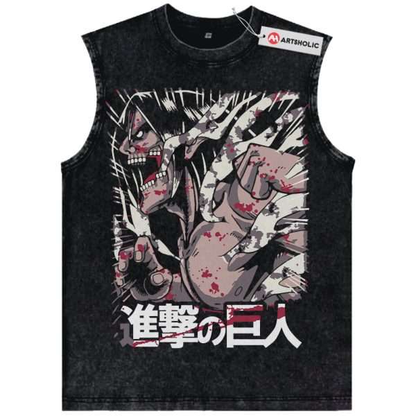 Eren Yeager Tank Top, Attack On Titan Tank Top, AOT Tank Top, Anime Tank Top, Vintage Tank Top