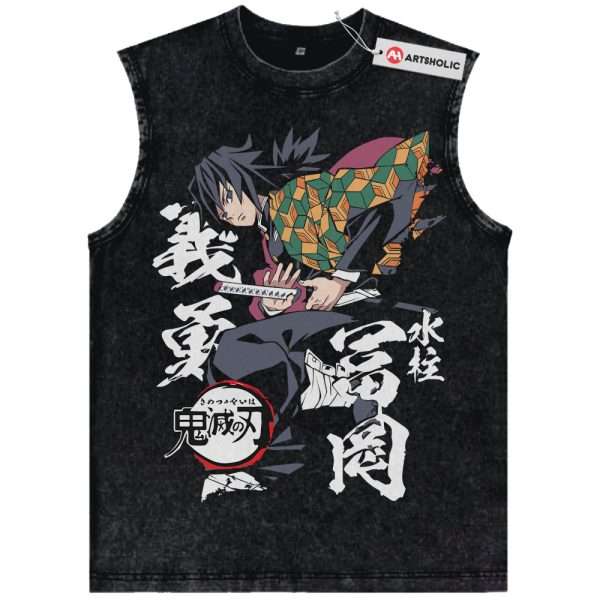 Giyu Tomioka Tank Top, Demon Slayer Tank Top, Anime Tank Top, Vintage Tank Top