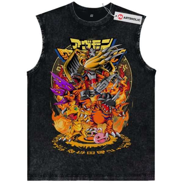 Agumon Tank Top, Greymon Tank Top, Digimon Tank Top, Anime Tank Top, Vintage Tank Top