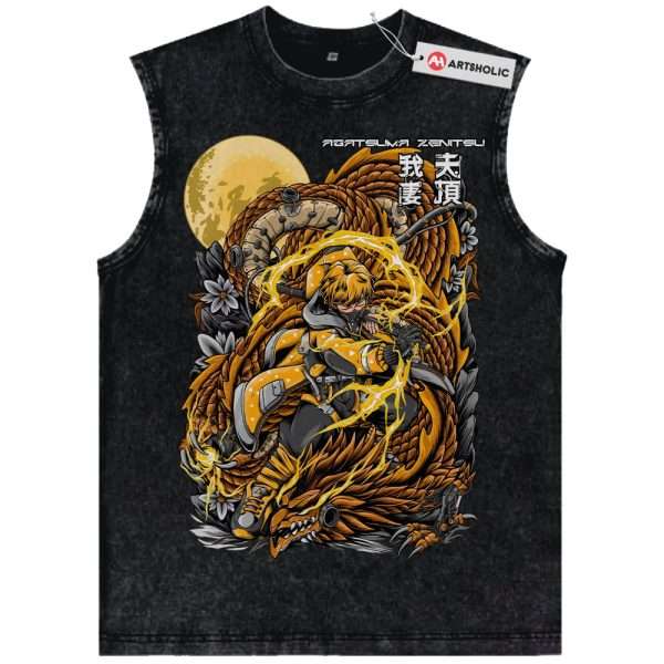 Zenitsu Agatsuma Tank Top, Demon Slayer Tank Top, Anime Tank Top, Vintage Tank Top