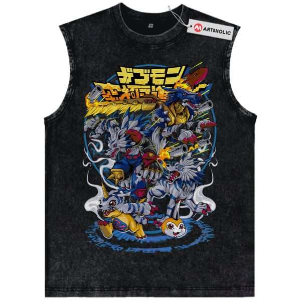 Gabumon Evolutions Tank Top, Digimon Tank Top, Anime Tank Top, Vintage Tank Top