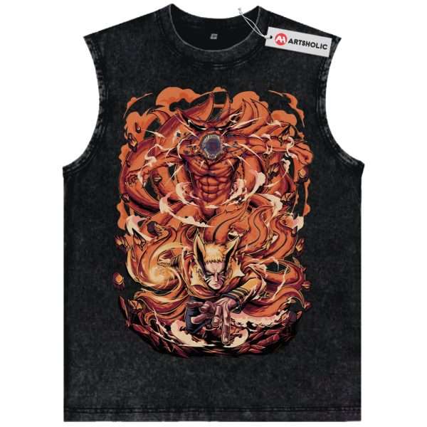 Kurama Tank Top, Naruto Uzumaki Tank Top, Anime Tank Top, Vintage Tank Top