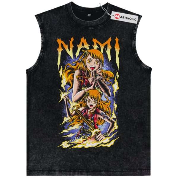 Nami Tank Top, One Piece Tank Top, Anime Tank Top, Vintage Tank Top