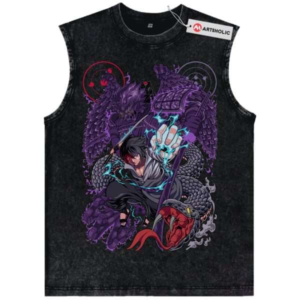 Sasuke Uchiha Tank Top, Naruto Tank Top, Anime Tank Top, Vintage Tank Top