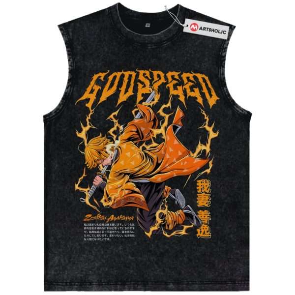 Zenitsu Agatsuma Tank Top, Demon Slayer Tank Top, Anime Tank Top, Vintage Tank Top