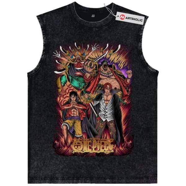 Four Emperors One Piece Tank Top, Anime Tank Top, Vintage Tank Top