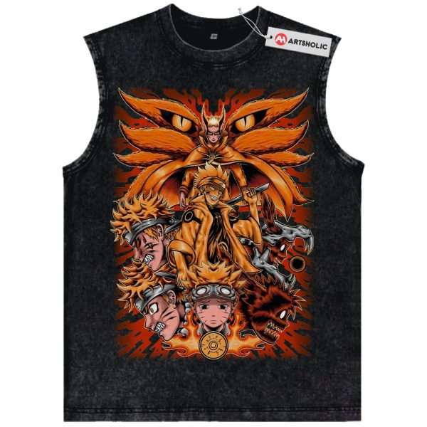 Kurama Tank Top, Naruto Uzumaki Tank Top, Anime Tank Top, Vintage Tank Top