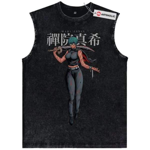 Maki Zenin Tank Top, Jujutsu Kaisen Tank Top, Anime Tank Top, Vintage Tank Top