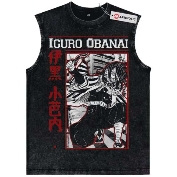 Obanai Iguro Tank Top, Demon Slayer Tank Top, Anime Tank Top, Vintage Tank Top