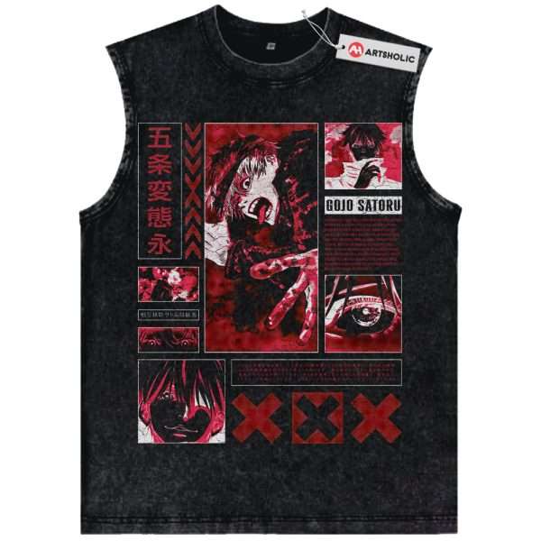 Satoru Gojo Tank Top, Jujutsu Kaisen Tank Top, Anime Tank Top, Vintage Tank Top