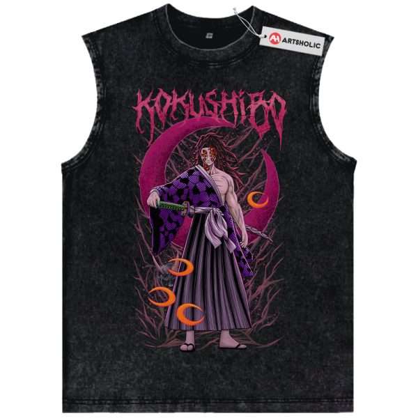 Kokushibo Tank Top, Demon Slayer Tank Top, Anime Tank Top, Vintage Tank Top