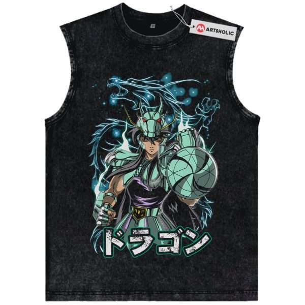 Dragon Shiryu Tank Top, Saint Seiya Tank Top, Anime Tank Top, Vintage Tank Top