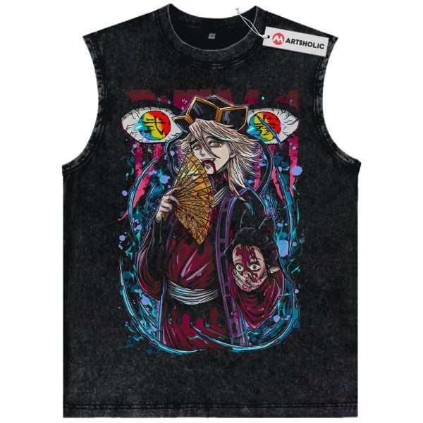 Doma Tank Top, Demon Slayer Tank Top, Anime Tank Top, Vintage Tank Top