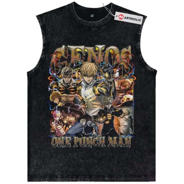 Genos Tank Top, One Punch Man Tank Top, Anime Tank Top, Vintage Tank Top