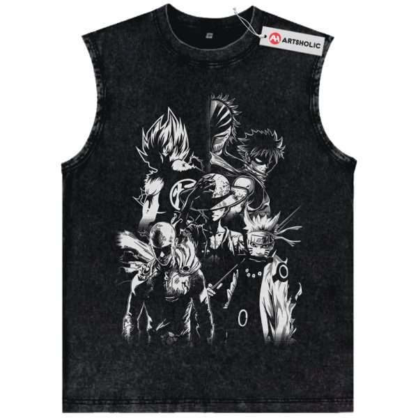 Luffy Tank Top, Son Goku Tank Top, Naruto Tank Top, Saitama Tank Top, Natsu Tank Top, Ichigo Tank Top, Anime Tank Top, Vintage Tank Top