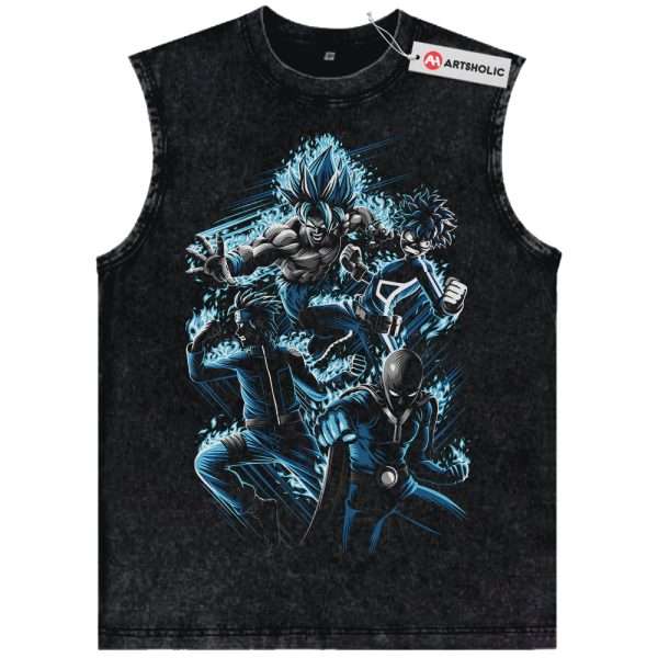 Son Goku Tank Top, Deku Tank Top, Saitama Tank Top, Naruto Tank Top, Anime Tank Top, Vintage Tank Top