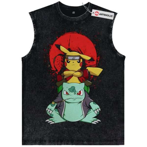 Pikachu Tank Top, Bulbasaur Tank Top, Pokemon Tank Top,Anime Tank Top, Vintage Tank Top
