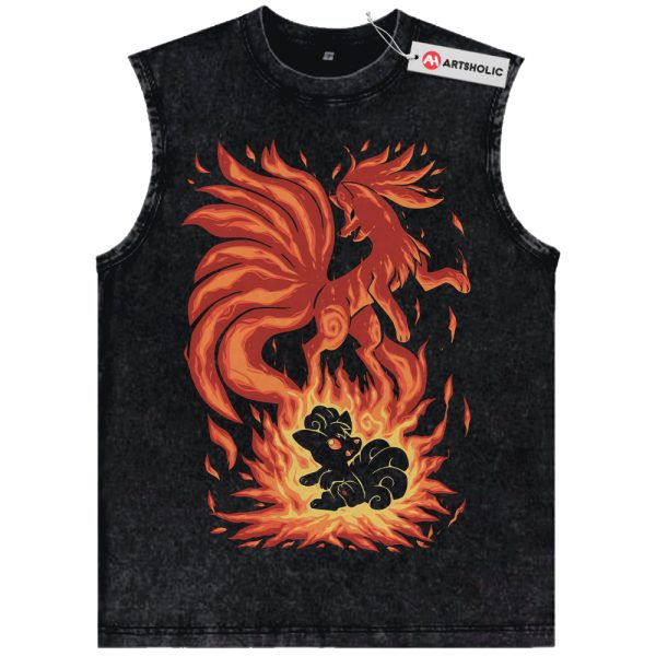 Ninetales Tank Top, Vulpix Tank Top, Pokemon Tank Top, Anime Tank Top, Vintage Tank Top