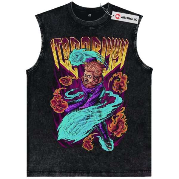 Yuji Itadori Tank Top, Jujutsu Kaisen Tank Top, Anime Tank Top, Vintage Tank Top