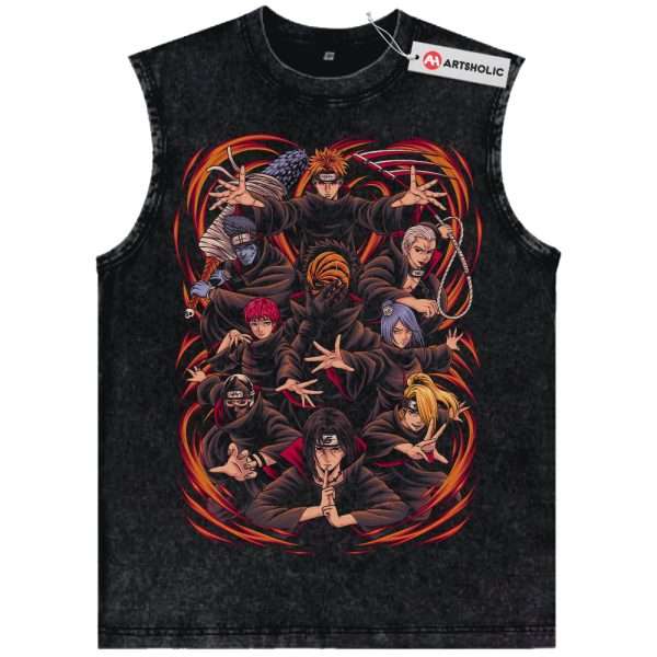 Akatsuki Tank Top, Naruto Tank Top, Anime Tank Top, Vintage Tank Top