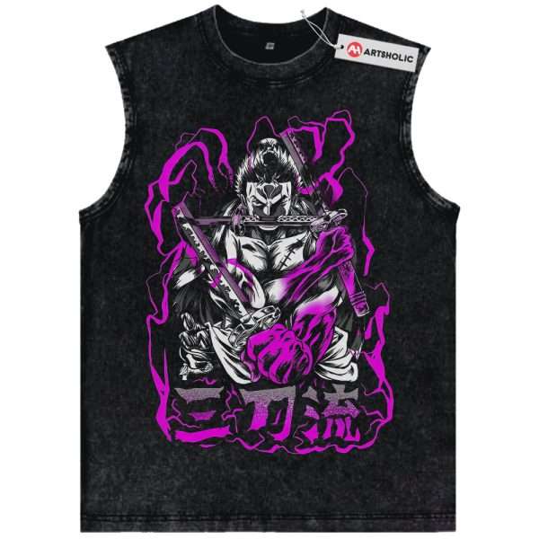 Roronoa Zoro Tank Top, One Piece Tank Top, Anime Tank Top, Vintage Tank Top