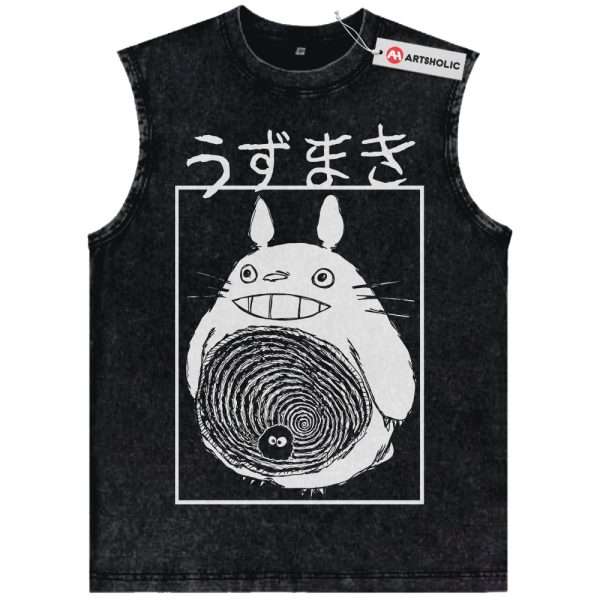 Junji Ito x My Neighbor Totoro Tank Top, Studio Ghibli Tank Top, Anime Tank Top, Vintage Tank Top