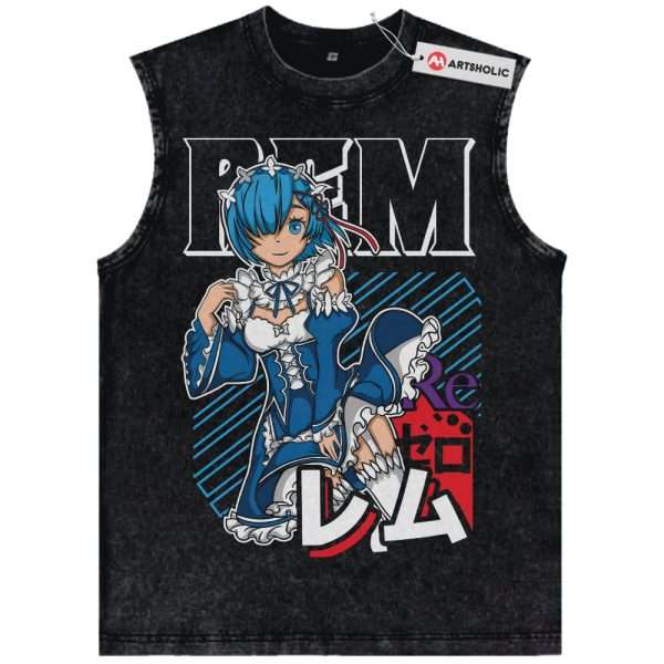 Rem Tank Top, Re:Zero Tank Top, Anime Tank Top, Vintage Tank Top