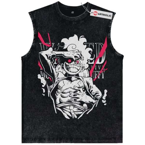 Monkey D Luffy Gear 5 Tank Top, One Piece Tank Top, Anime Tank Top, Vintage Tank Top