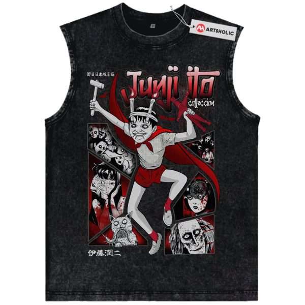 Junji Ito Collection Tank Top, Halloween Tank Top, Anime Tank Top, Vintage Tank Top
