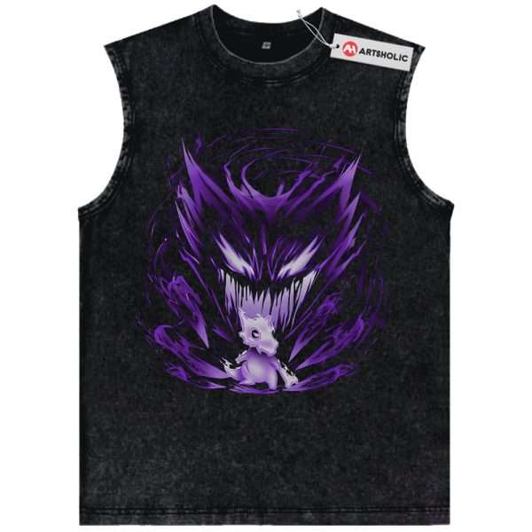 Cubone vs Haunter Tank Top, Pokemon Tank Top, Anime Tank Top, Vintage Tank Top