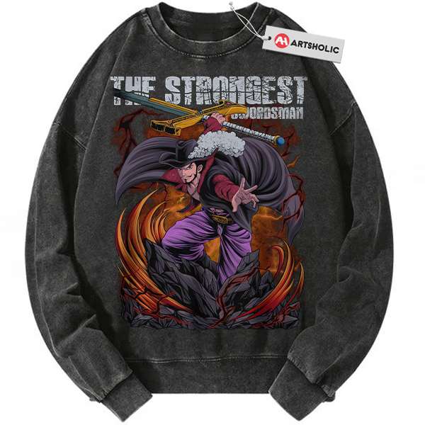 Dracule Mihawk Sweatshirt, One Piece Sweatshirt, Anime Sweatshirt, Vintage Sweatshirt