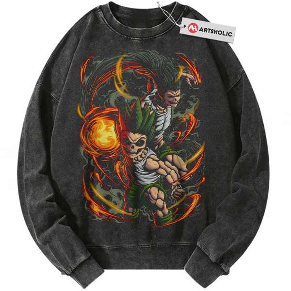 Skull Gon Freecss Sweatshirt, Hunter x Hunter Sweatshirt, HxH Sweatshirt, Anime Sweatshirt, Vintage Sweatshirt