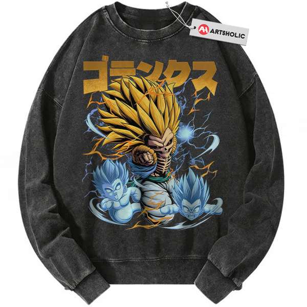 Skeleton Gotenks Sweatshirt, Dragon Ball Sweatshirt, DBZ Sweatshirt, Anime Sweatshirt, Vintage Sweatshirt