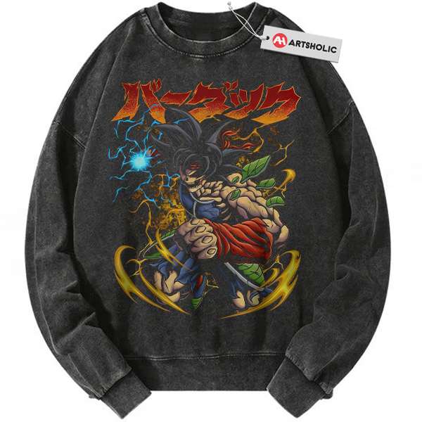 Skull Bardock Sweatshirt, Dragon Ball Sweatshirt, DBZ Sweatshirt, Anime Sweatshirt, Vintage Sweater