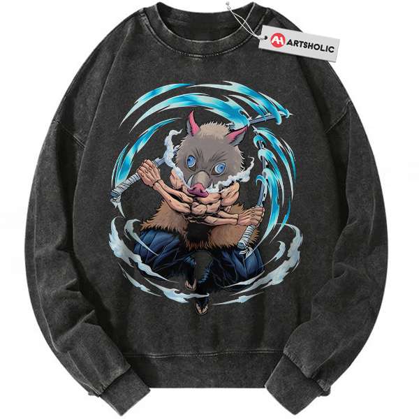 Skeleton Inosuke Hashibira Sweatshirt, Demon Slayer Sweatshirt, Anime Sweatshirt, Vintage Sweater