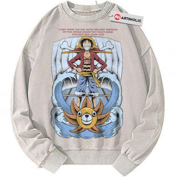Monkey D Luffy Sweatshirt, One Piece Sweatshirt, Anime Sweatshirt, Vintage Sweater