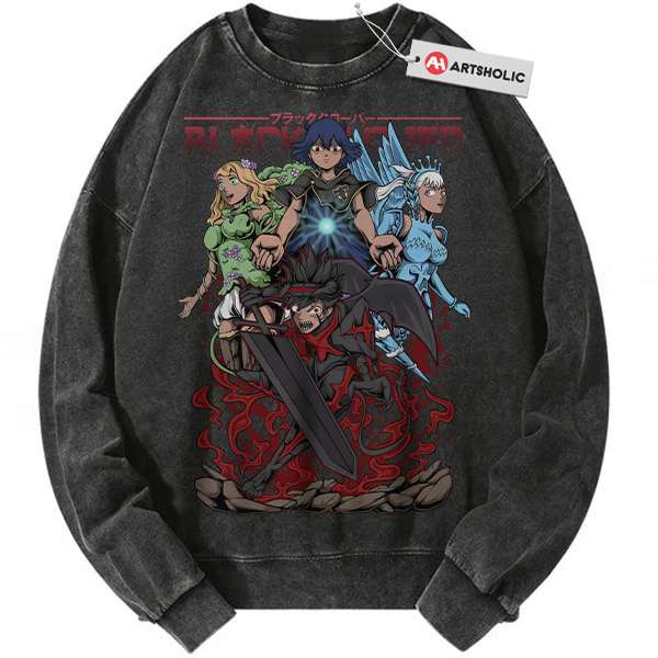 Black Clover Sweatshirt, Anime Sweatshirt, Vintage Sweatshirt