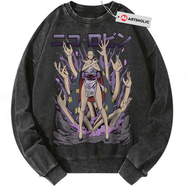 Nico Robin Sweatshirt, One Piece Sweatshirt, Anime Sweatshirt, Vintage Sweater