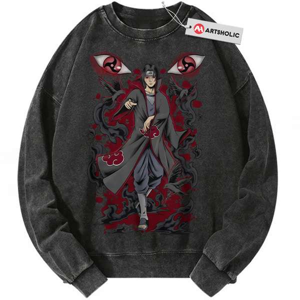 Itachi Uchiha Sweatshirt, Akatsuki Sweatshirt, Naruto Sweatshirt, Anime Sweatshirt, Vintage Sweater