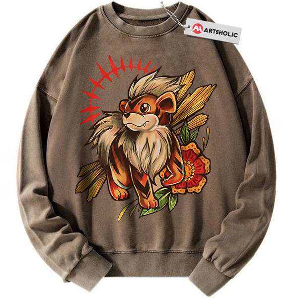 Growlithe Sweatshirt, Pokemon Sweatshirt, PKM Sweatshirt, Anime Sweatshirt, Vintage Sweatshirt